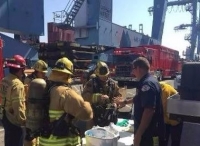 美国长滩港一集装箱船危险品泄露13人受伤